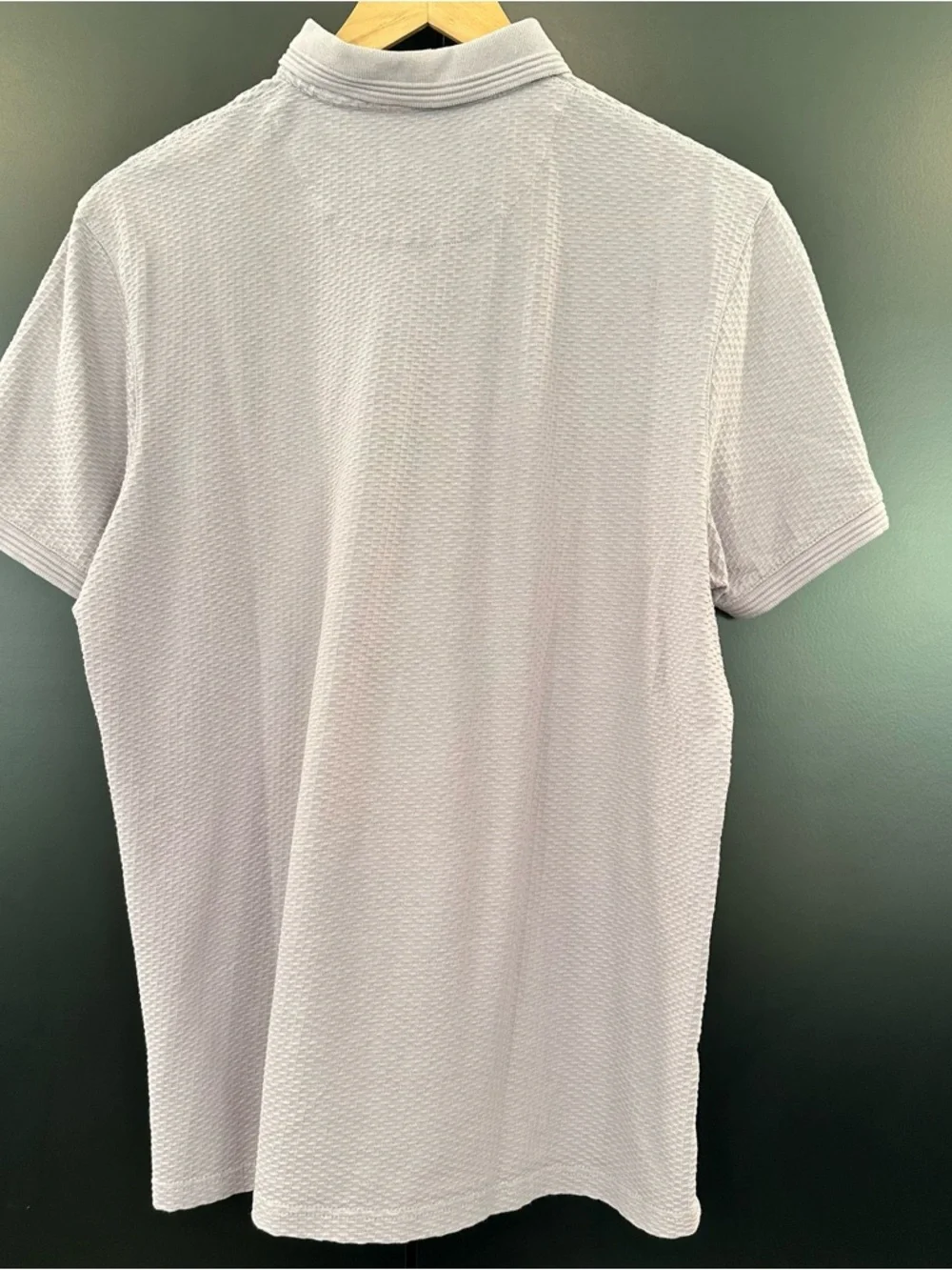 Ted Baker Men's Lavender MMB Infuse Textured Polo - Picture 4 of 5